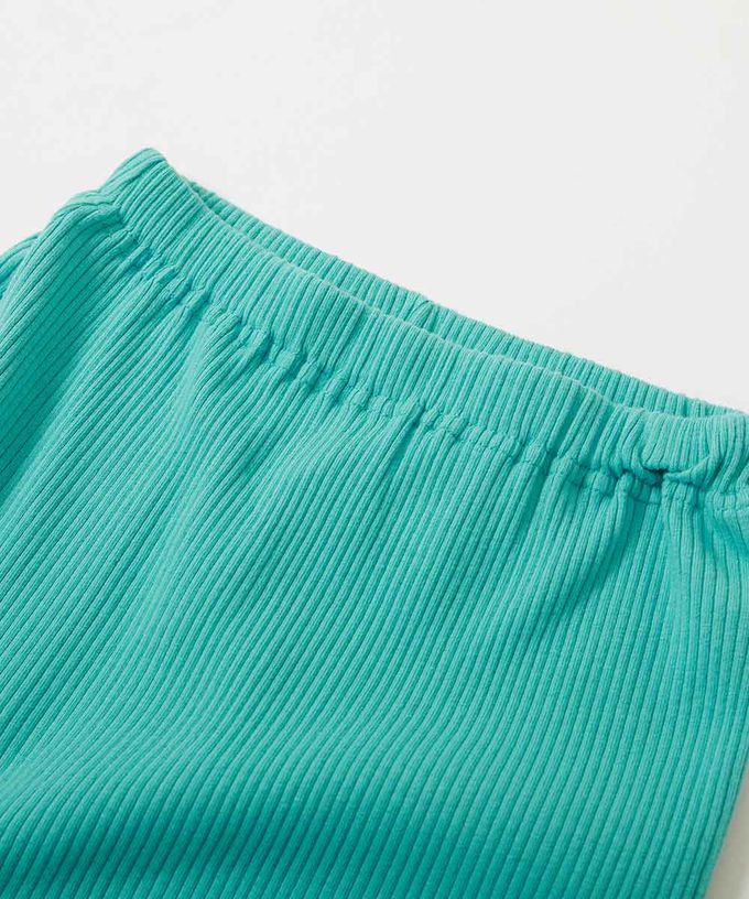 日本 devirock - 開叉羅紋鉛筆長裙-黑