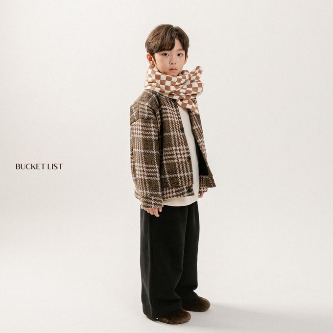 韓國 BUCKET LIST - (內磨毛)編織無領開襟外套-綠