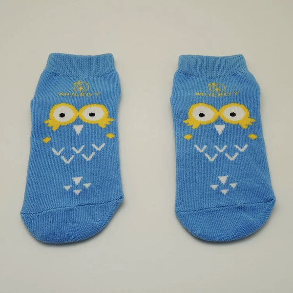 Muledy - 止滑襪-貓頭鷹(大人)-藍 (22~28CM)