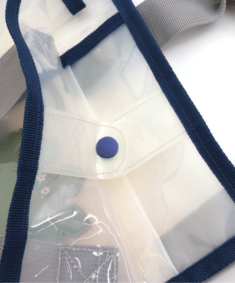 日本 apres les cours - 亮片墜飾防水PVC圓形肩背/手提包-貝殼-水藍