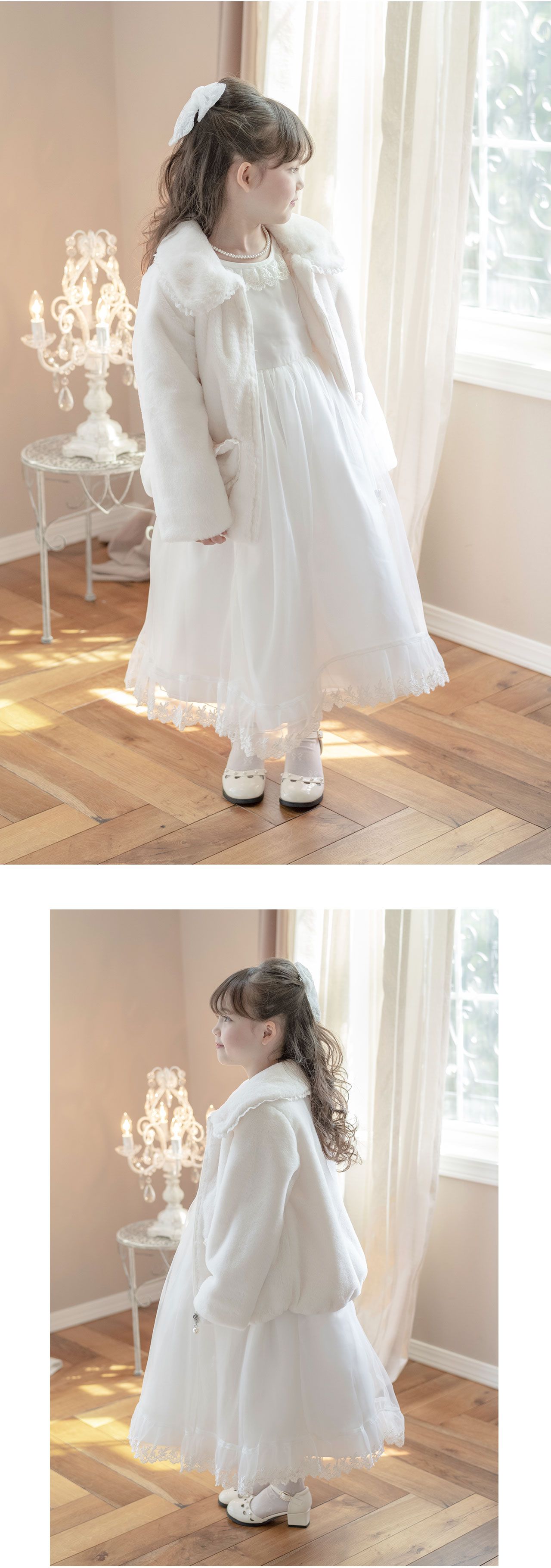 日本 Catherine Cottage - 甜美公主愛心口袋翻領外套-蕾絲滾邊-優雅粉