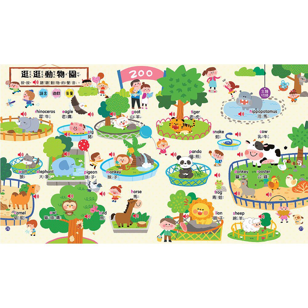 手指按按ABC單字拼音點讀書