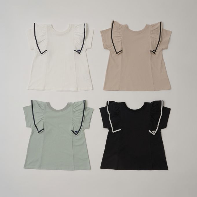 日本 Lycee mine - 雙層荷葉澎澎袖正反穿上衣-薄荷綠