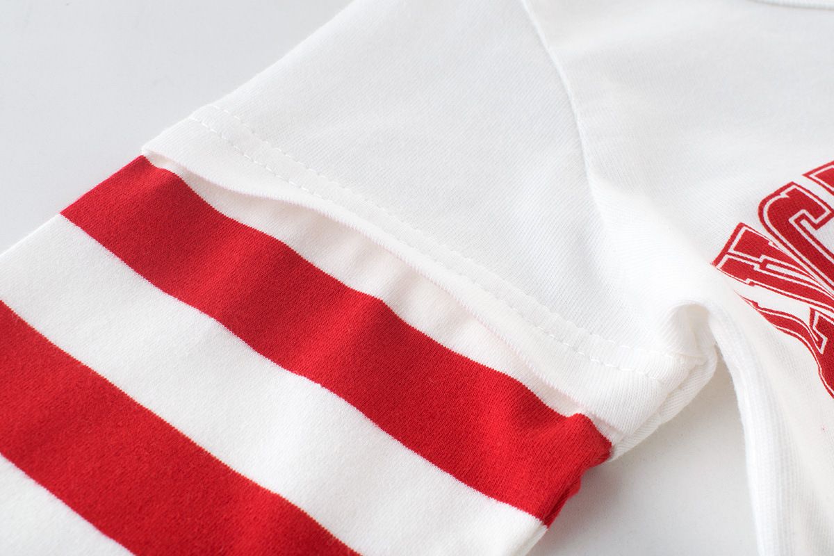 純棉長袖上衣-幸運數字27-白色