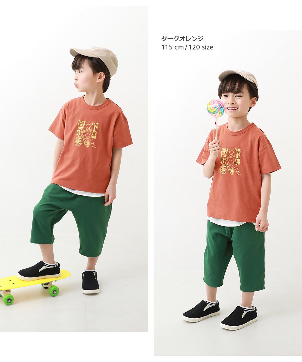 日本 devirock - 易清潔系列 定番糖果色七分褲-亮橘