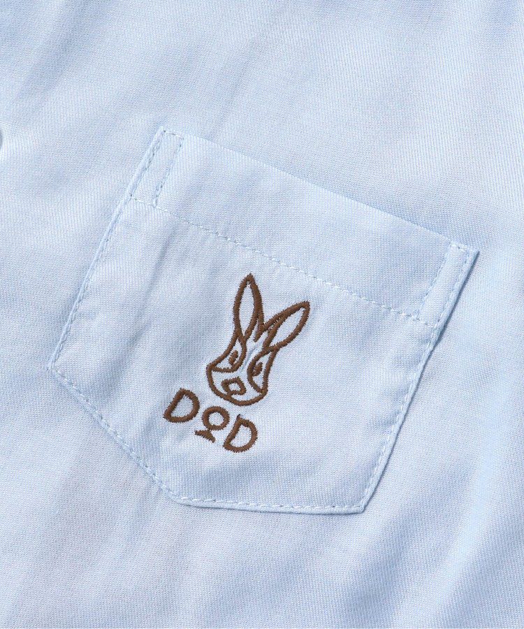 日本 BREEZE - 聯名款 露營風刺繡印花短袖襯衫-軍綠