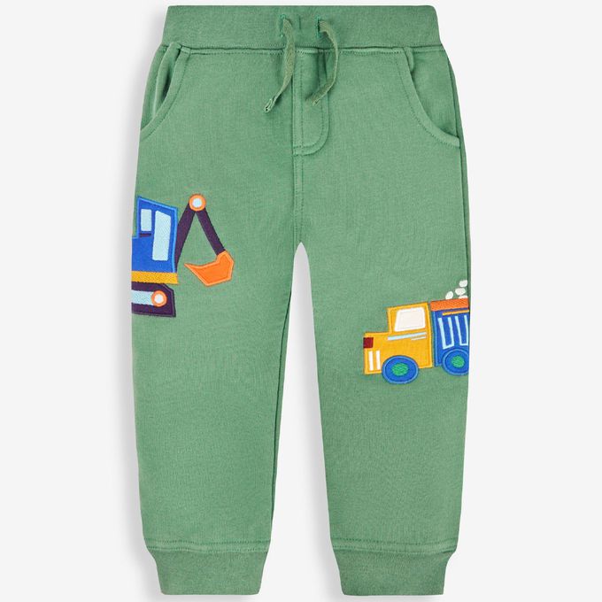 英國 JoJo Maman BeBe - 幼/兒童超優質秋冬100%純棉長褲-大卡車