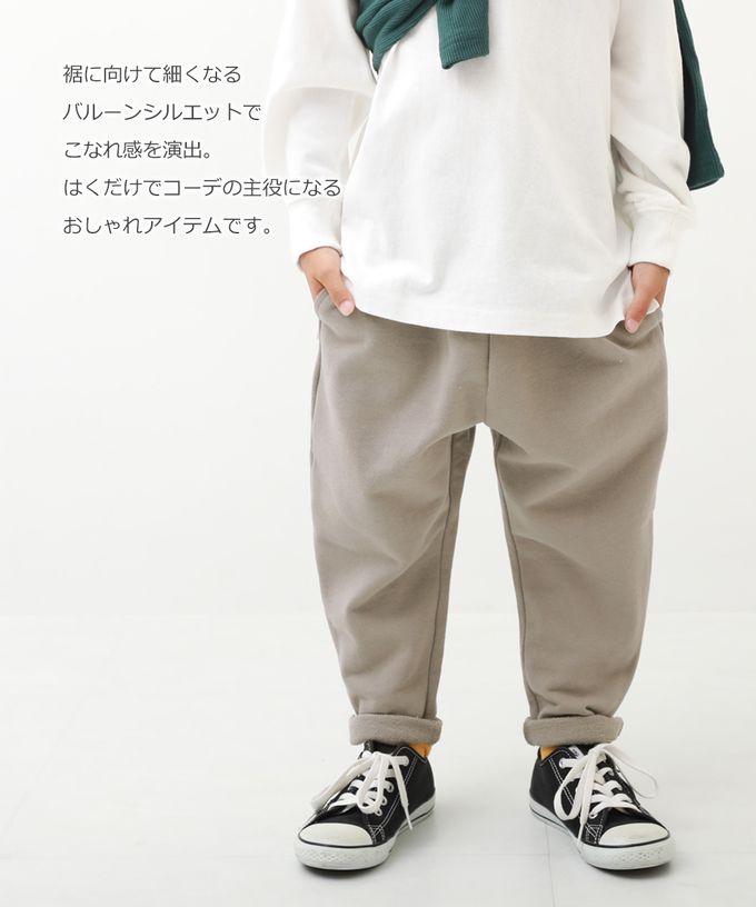 日本 devirock - 100%棉 純色運動風舒適長褲-淺灰棕