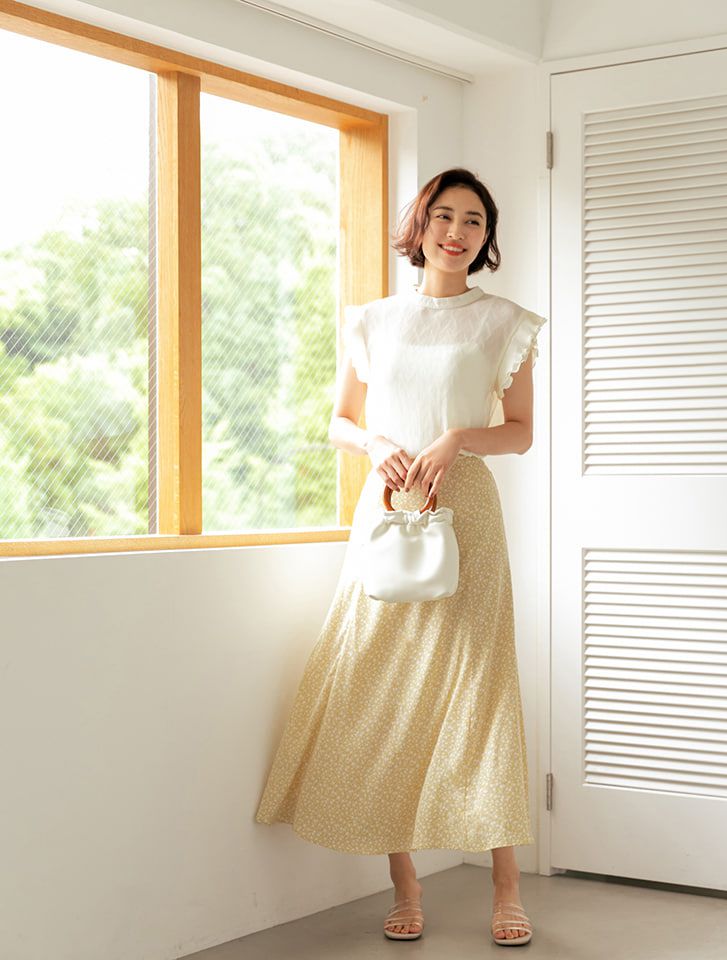 日本 fifth - 小碎花清新長裙-綠