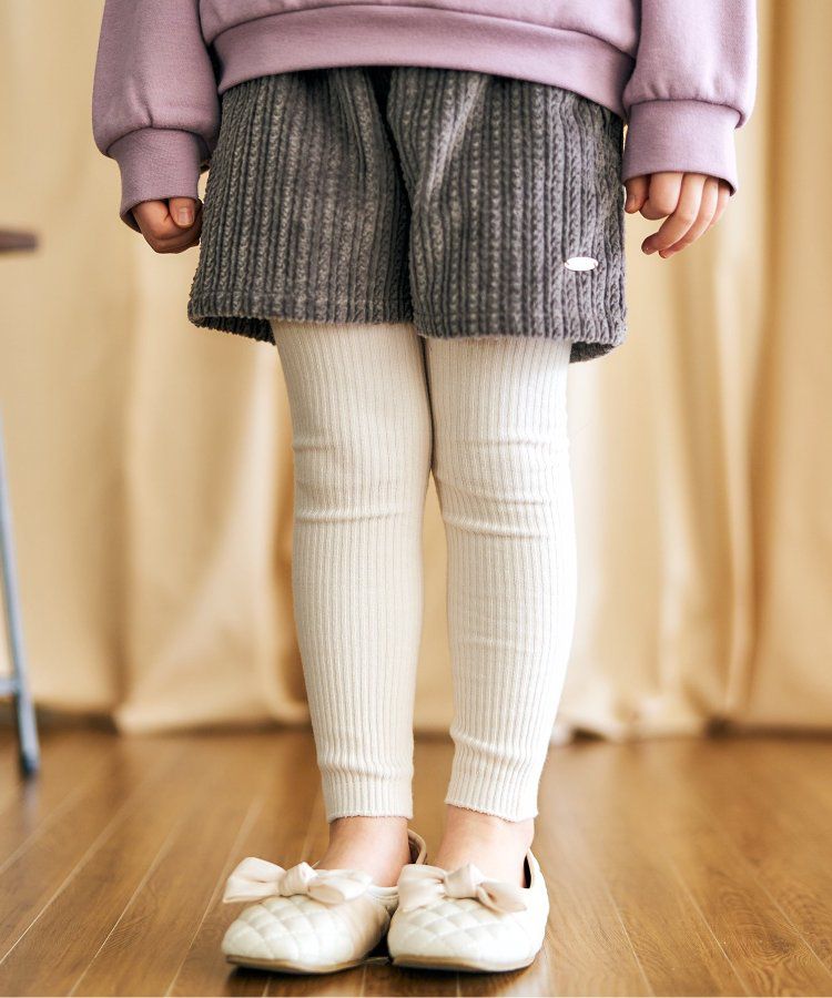 日本 apres les cours - 蝴蝶結口袋燈芯絨短褲-葡萄紫