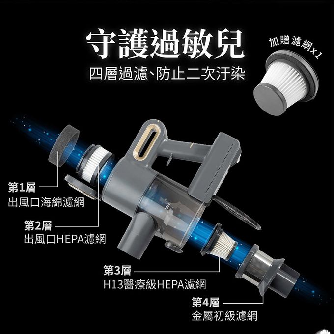 JWAY - 極淨25KPA無線吸塵器-JY-SV17M