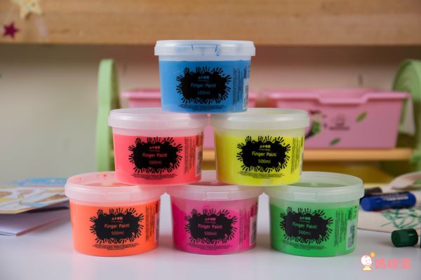 英國Brian Clegg - 好洗無毒手指顏料-6色(螢光色)