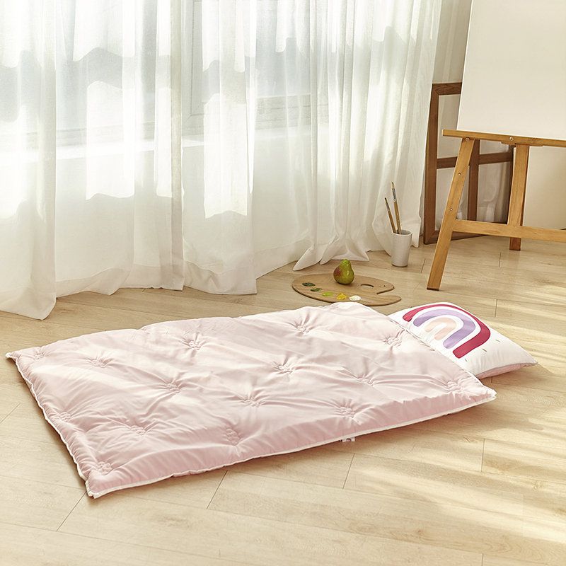 正韓Hello HiZoo - 純手工製莫代爾防蟎抗菌彩虹兒童睡袋(枕頭+睡墊+被子)-天使粉