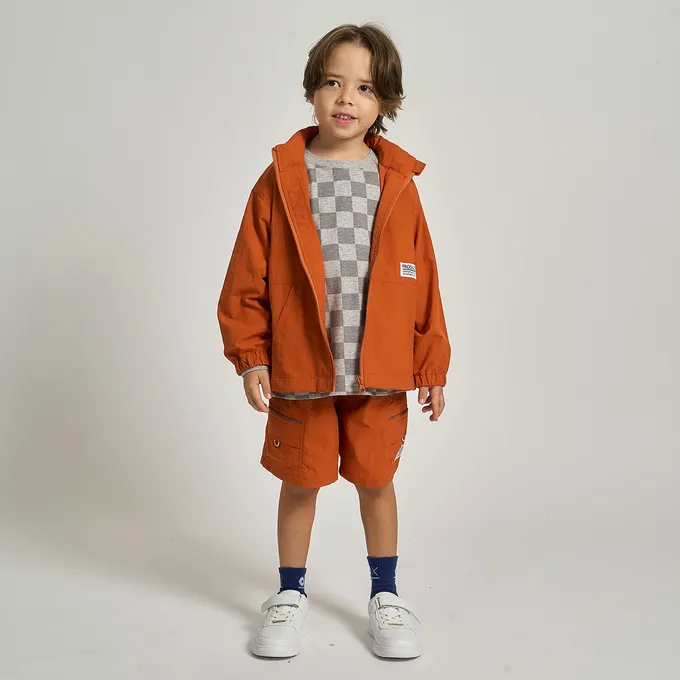 日本 b-ROOM - 抗汙防潑水 機能玩耍側口袋短褲-卡其