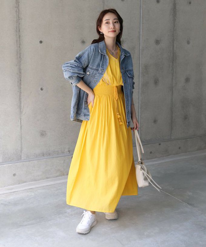 日本 Bab - 100%印度棉 素雅刺繡收腰短袖洋裝-象牙白