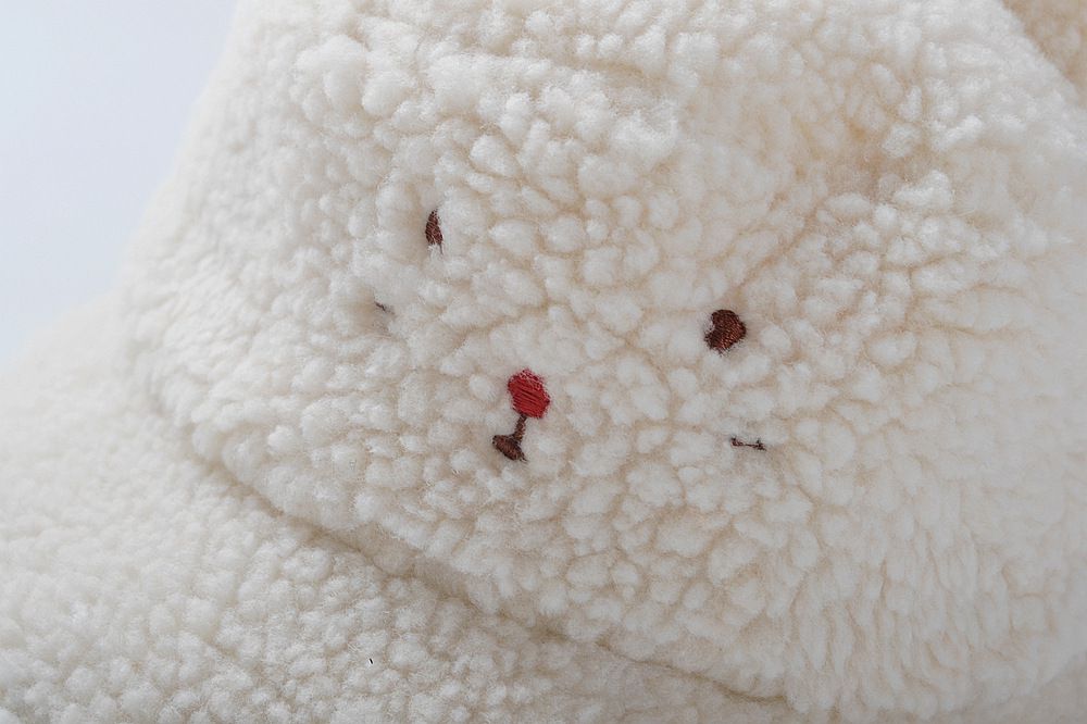 毛絨絨毛帽-小兔耳朵