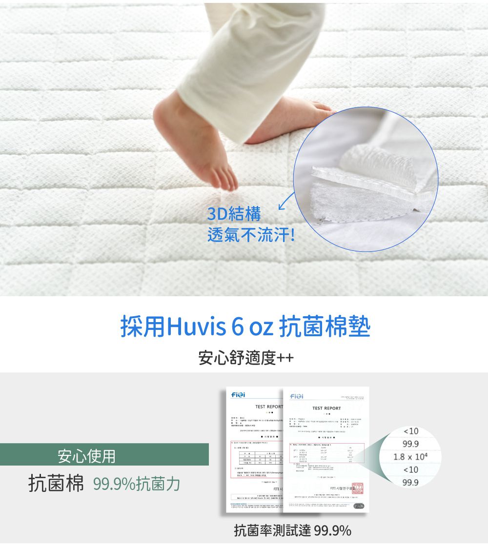 韓國 Hello HiZoo - 3D Aqua Mesh透氣涼感嬰幼兒抗菌防蟎睡墊 (兒童款W100xL150cm)