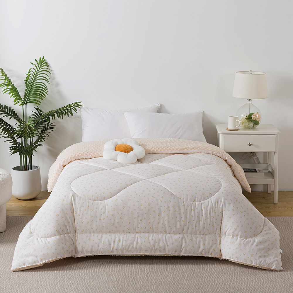 3D波波絨可水洗抑菌暖冬被-暖香花夢 (雙人)