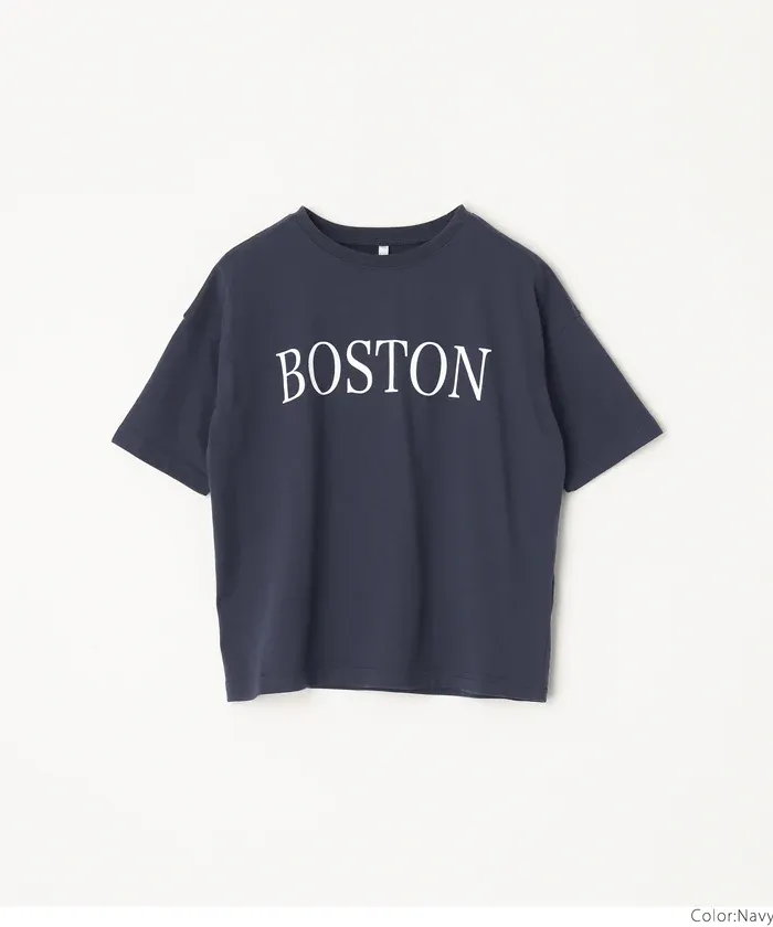 日本 COCA - 美式LOGO 寬版薄長袖上衣-孩子-淺杏