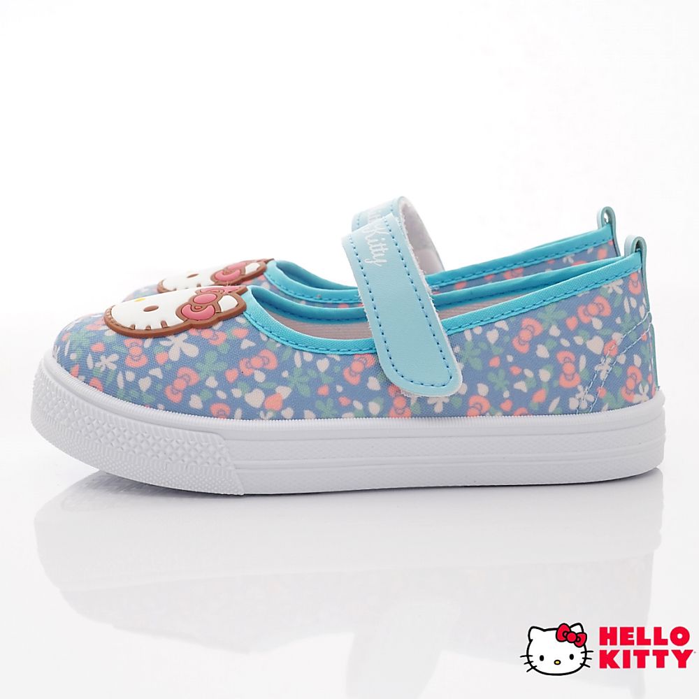 HELLO KITTY - 台灣製休閒室內鞋(中童段)-水色