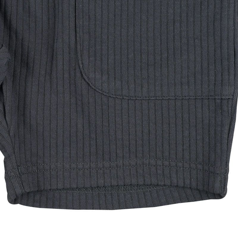 akachan honpo - 短褲 針織泡泡紗-深灰色