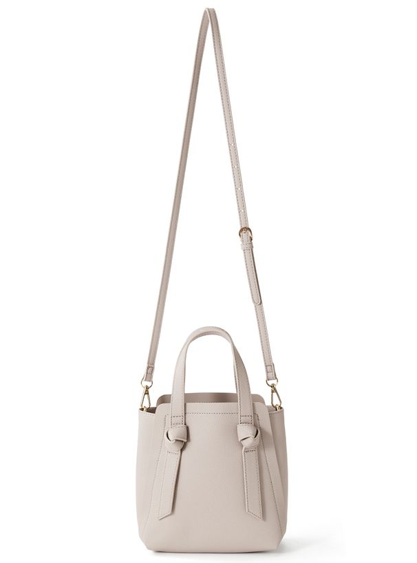 日本 GRL - 簡約紐結造型側背包/手提包-粉 (F)