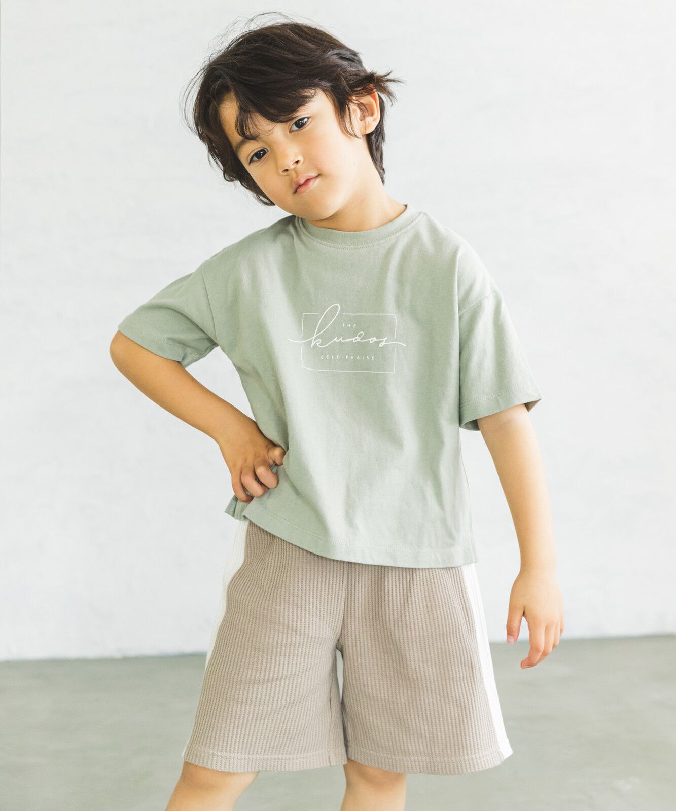 日本 PAIRMANON - 100%柔棉 印花短T-Go for it!-咖啡