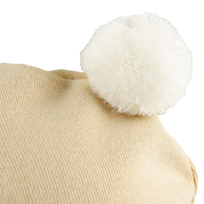 akachan honpo - 球球帽-淺卡其色 (36～40cm)