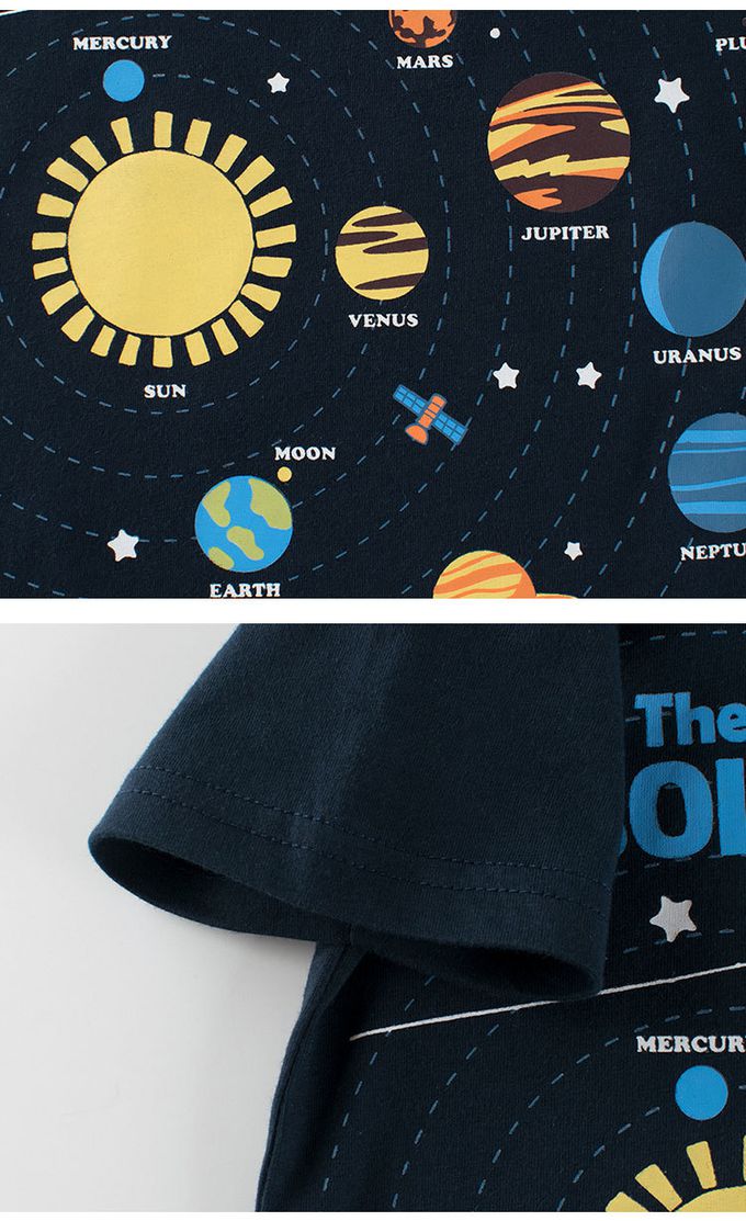 短袖棉T-銀河系-深藍色