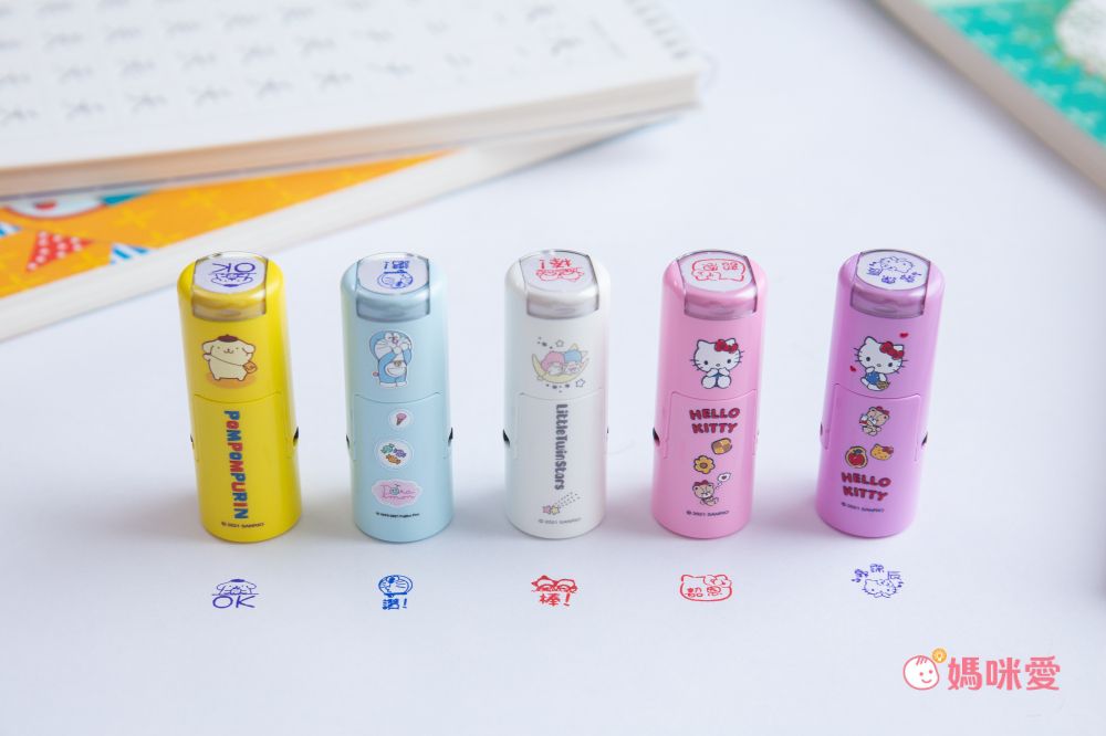 吉祥刻印 - 美樂蒂橡皮事務回墨印章-紫色墨-印面尺寸:圓形直徑1.2cm (印面尺寸:圓形直徑1.2cm)