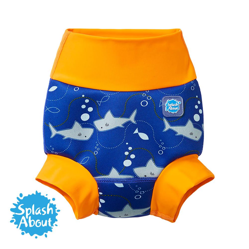 Splash About 潑寶 - 3D加強版 游泳尿布褲-亮橘鯊魚