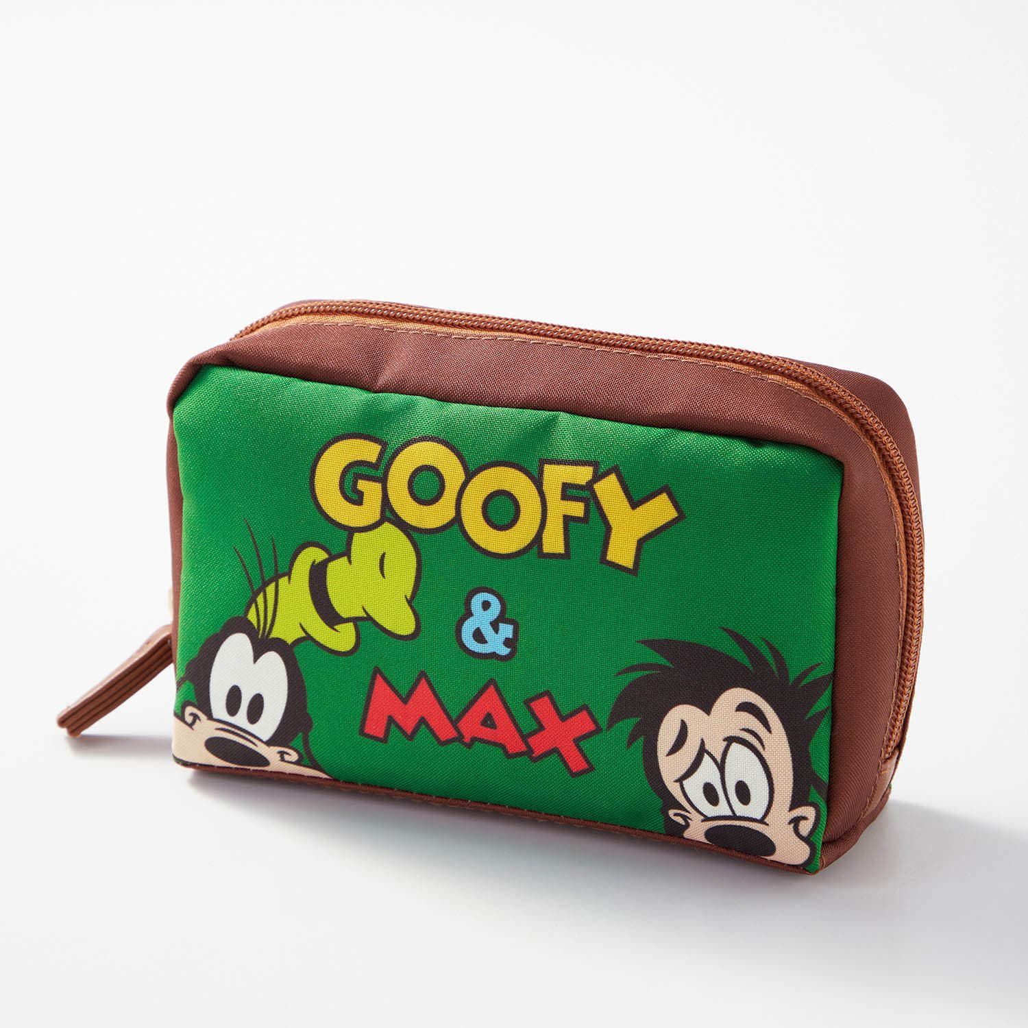 日本千趣會 - 迪士尼 多夾層收納包/印鑑存摺包-高飛狗-綠咖