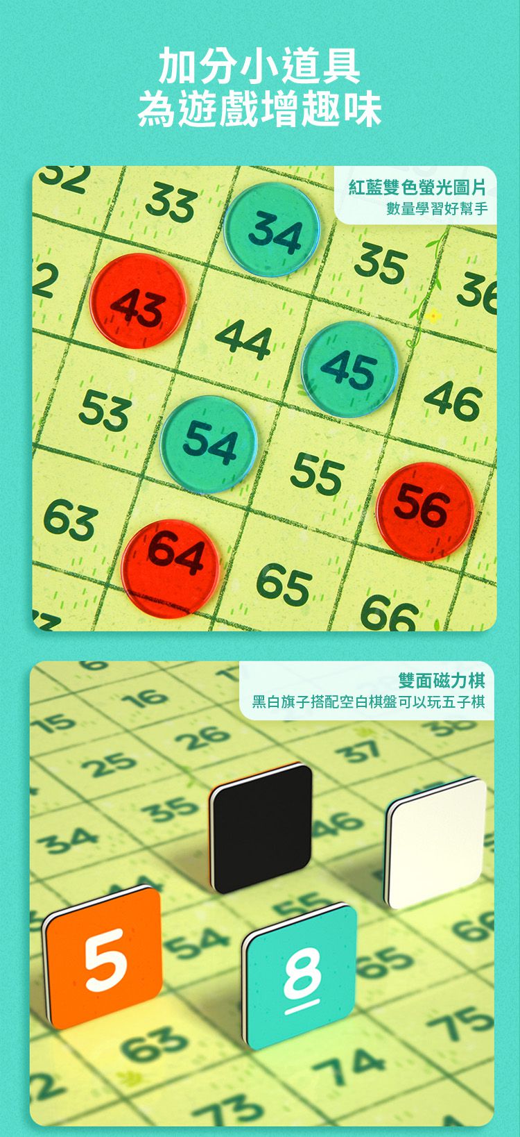 MiDeer - 數字認知磁性遊戲板