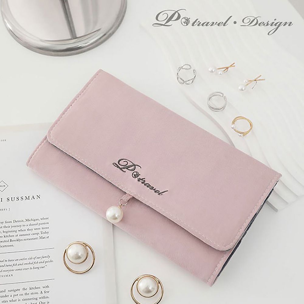 首飾飾品收納包 (粉色)