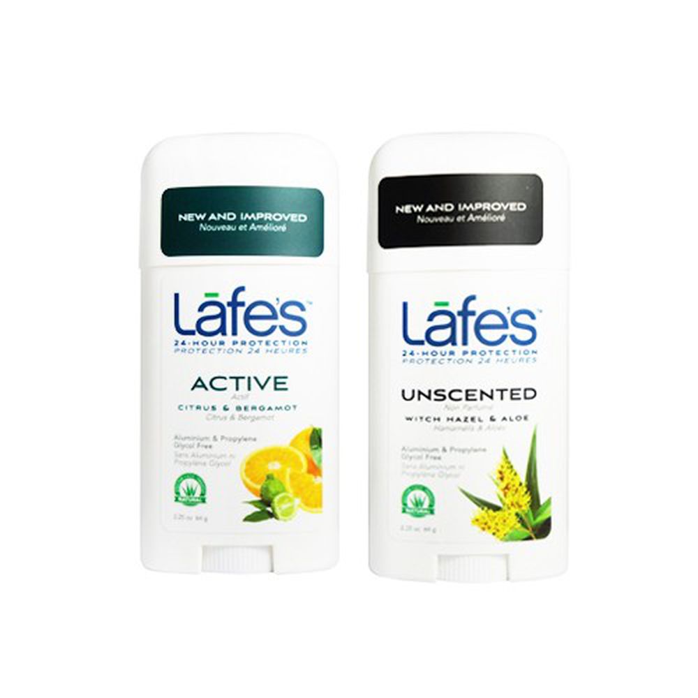 美國 Lafe's organic - 純自然體香膏雙入組-無味＋運動
