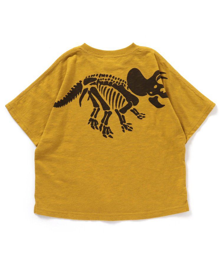 日本 BREEZE - 聯名款 恐龍骨骼剪影短袖上衣-灰