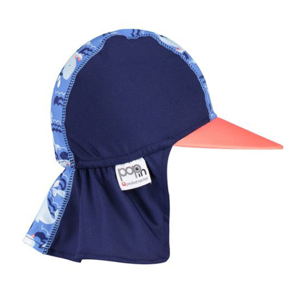 英國 Close - Pop-in嬰兒抗UV防曬遮頸帽-鯨魚