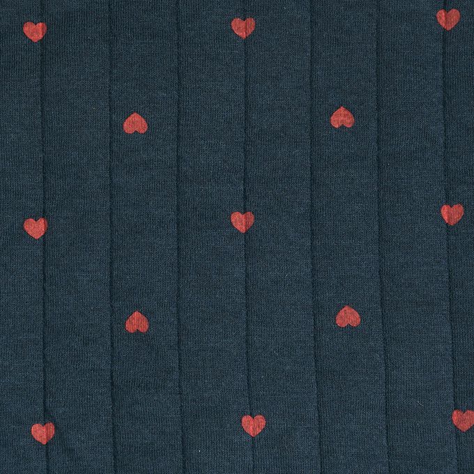 akachan honpo - 鋪棉夾克-滿版印花-深藍色