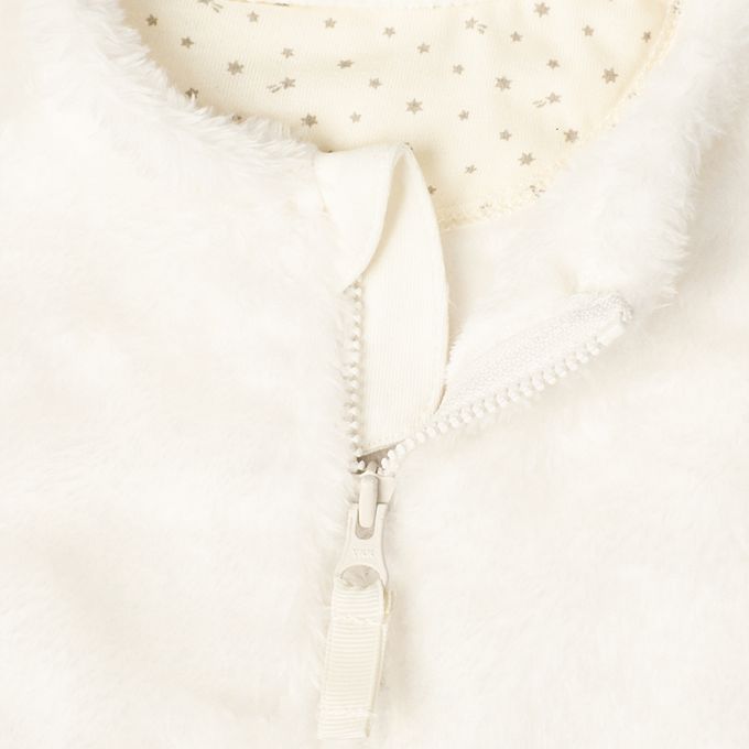 akachan honpo - 刷毛背心-象牙白色