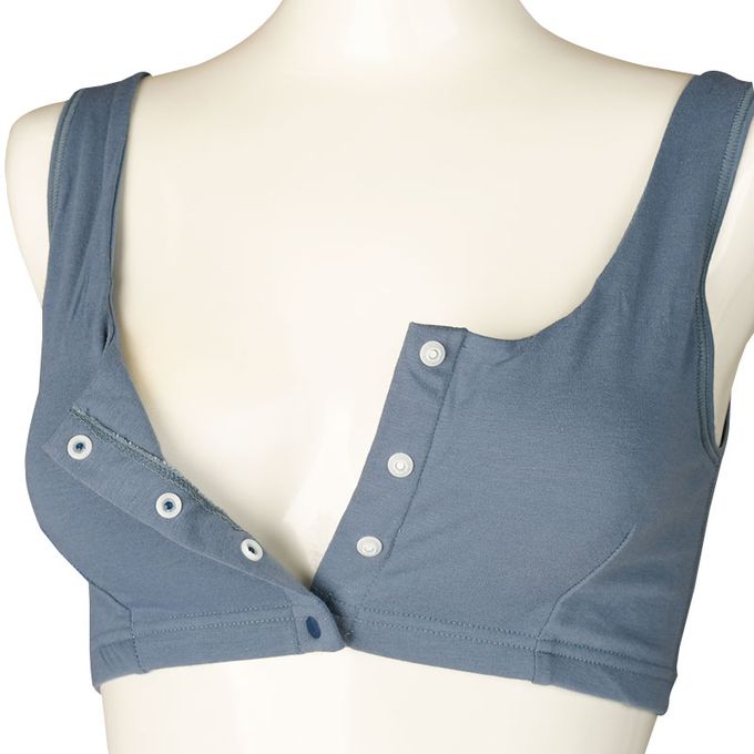 akachan honpo - 半截式內衣-前開式素面-藍色