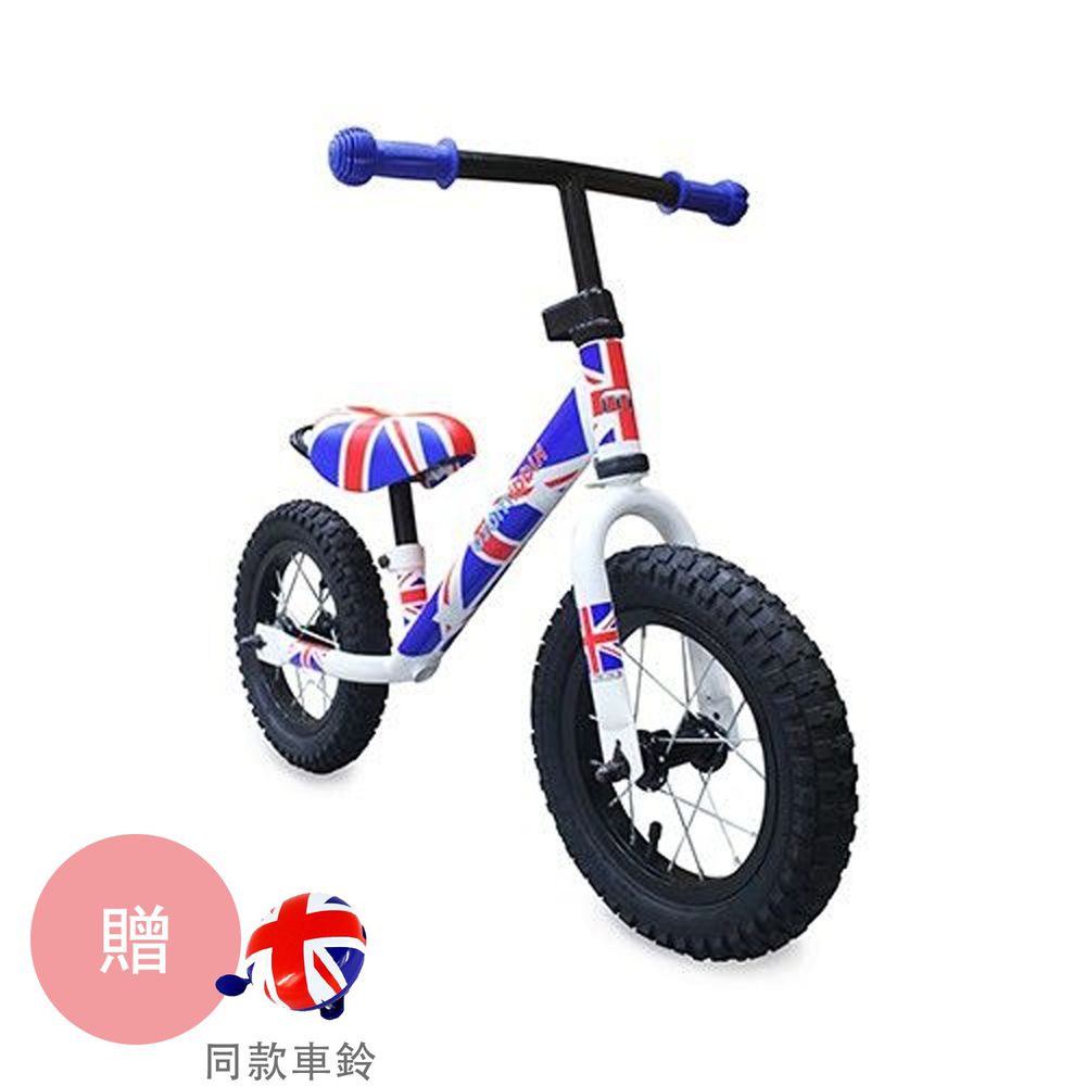 英國 Kiddimoto - 兒童滑步平衡車-時尚英倫(無煞車) (85~115cm/50kg內)-買就送同款車鈴