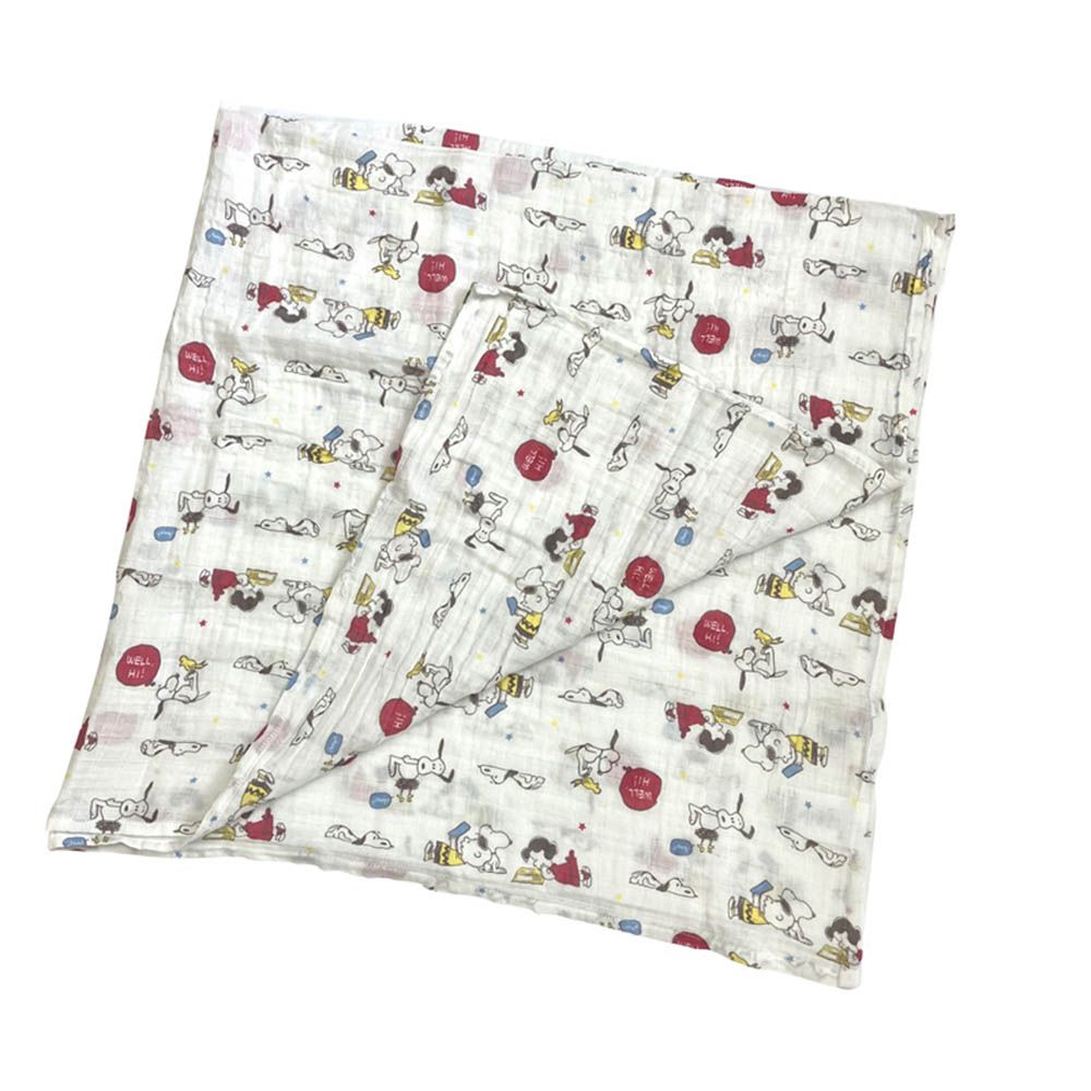 多功能包巾-史努比-紅色 (120×120cm)