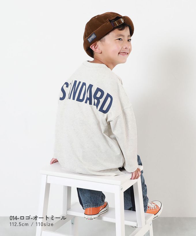 日本 devirock - 100%棉 背後英文標語長袖上衣-黑