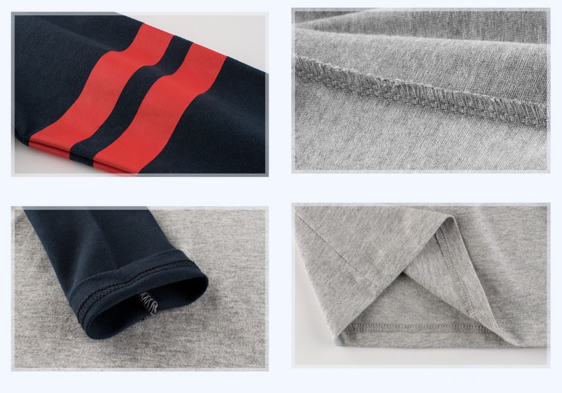 純棉長袖上衣-深灰x黑色