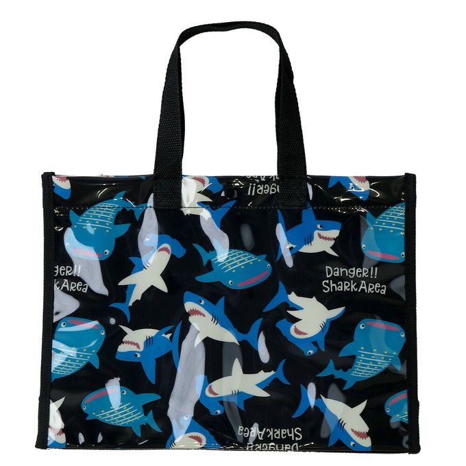 日本 ZOOLAND - 防水PVC手提袋/游泳包-粉彩昆蟲-橘棕 (25x34cm)