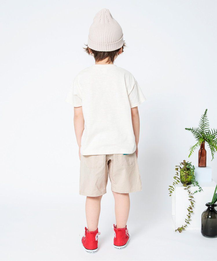 日本 BREEZE - 彩色標籤腰束口休閒短褲-軍綠