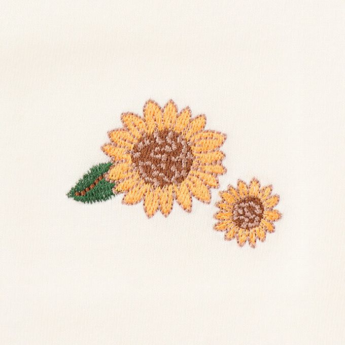 日本 petit main - [低價]接觸冷感 刺繡短袖上衣-獅子-淺綠