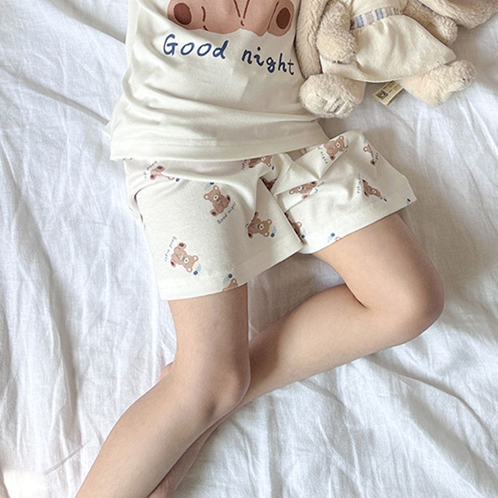 涼感萊賽爾家居短褲-白色