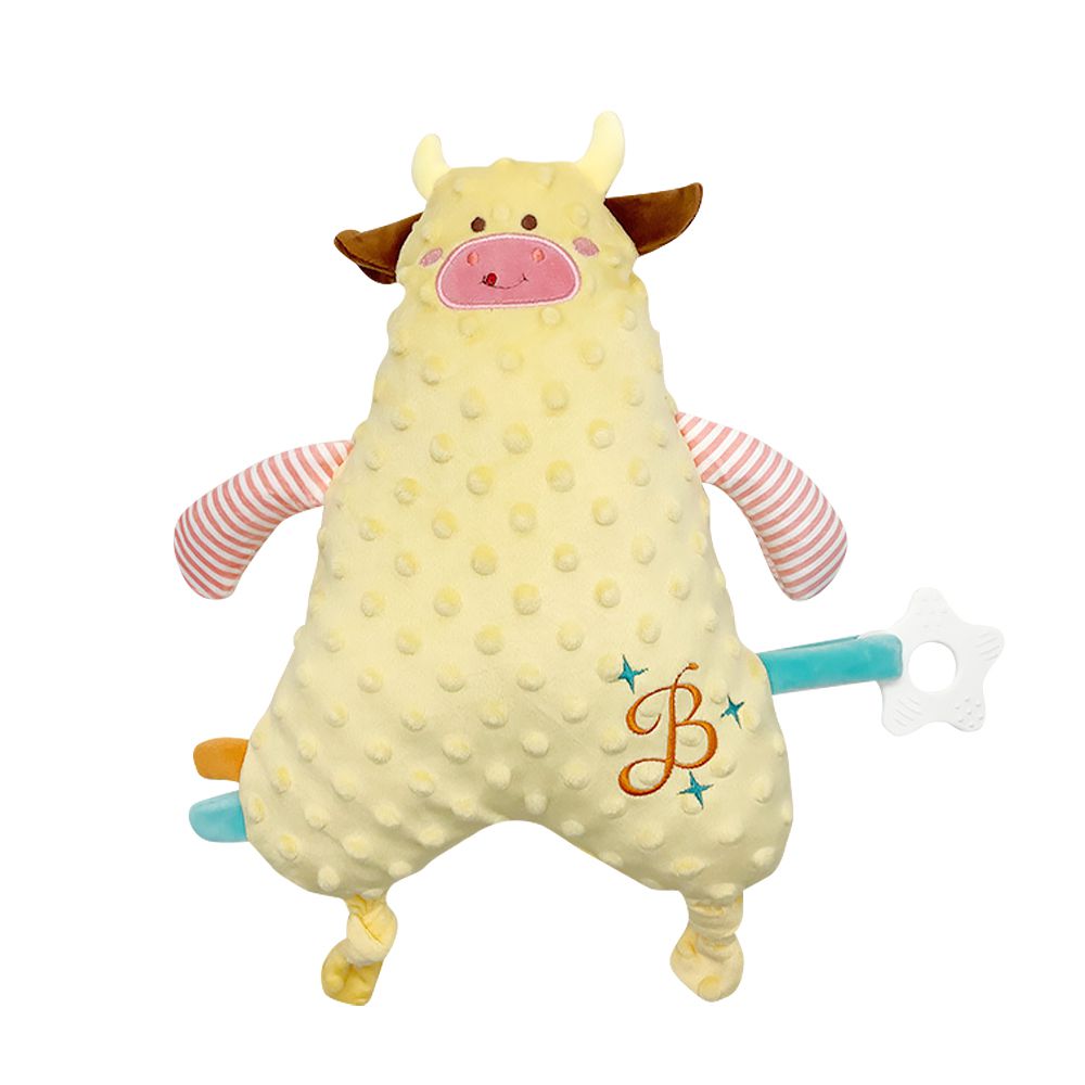 JoyNa - 安撫娃娃 可愛動物捏捏安撫玩偶 抱枕玩具-小黃牛 (20*30 cm)