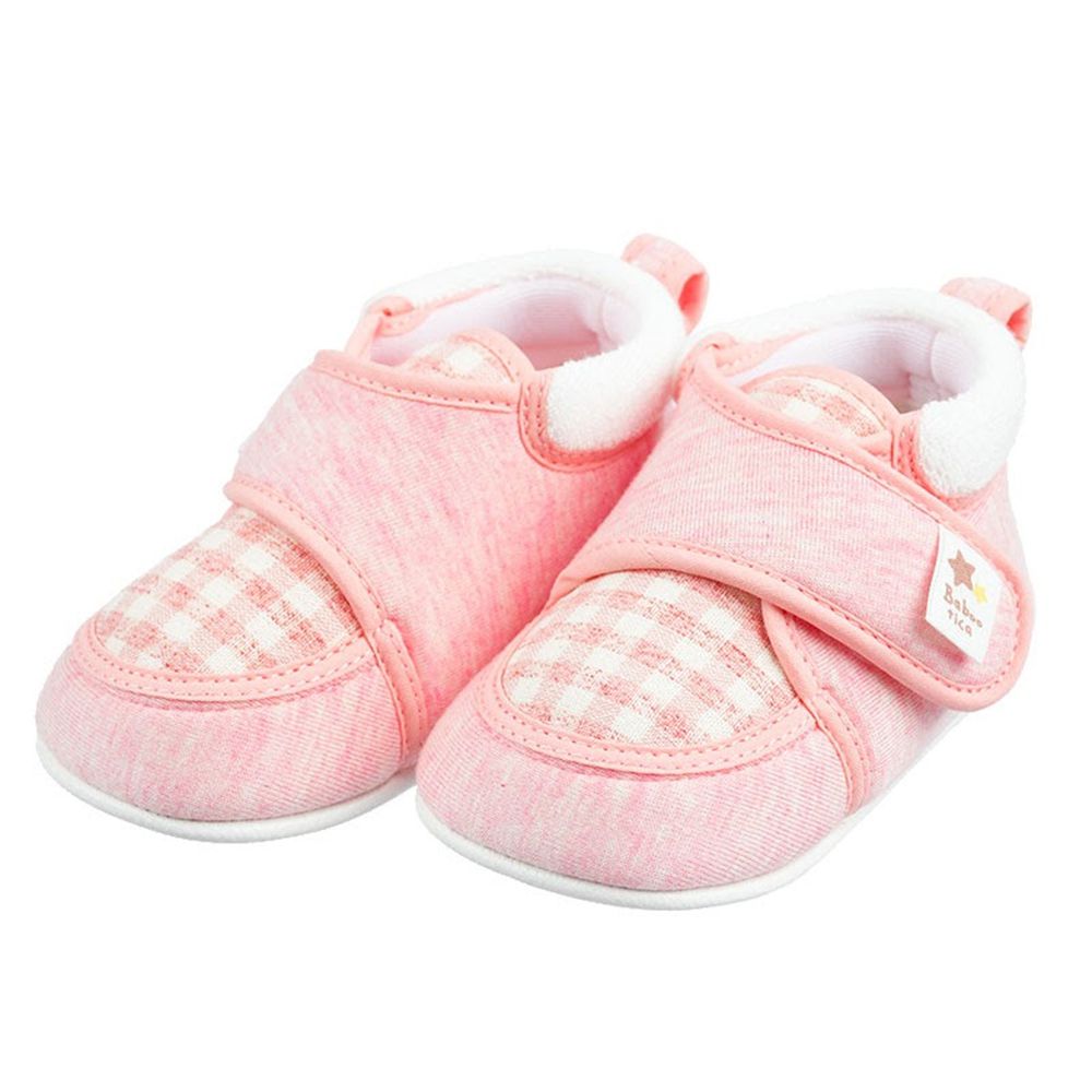 akachan honpo - 學步鞋-格紋-粉紅色